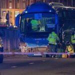 Heavily-pregnant teenager and her new husband, 19, are named as burglary suspects who were killed after their car ploughed into a coach following high-speed police pursuit